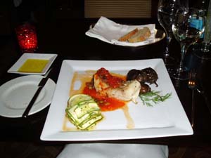 Roasted Barramundi "Putanesca" Zucchini Tian